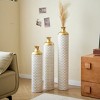 NicBex Vintage Floor Vases Set of 3, Metal Center Vase,  Large Standing Vase for Living Room Fireplace Hallway Corner - 2 of 4