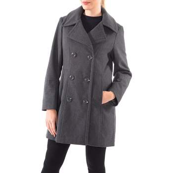 Alpine Swiss Norah Womens Wool Blend Double Breasted Peacoat Runs Large
