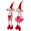 Northlight Mice with "Love" and "XOXO" Heart Pillows Valentine's Day Figures - 20" - Set of 2 - 4 of 4