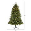 Nearly Natural 6-ft Wellington Spruce “Natural Look-in Artificial Christmas Tree with 300 Clear LED Lights and Pine Cones - 2 of 4