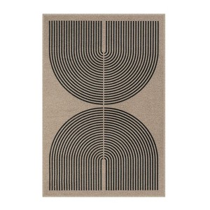 Lahome Modern Rainbow Jute Washable Outdoor Area Rug-Soft, Durable Carpet for Patio, Garden, or Balcony - 1 of 4