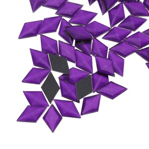 Unique Bargains Acrylic Flat Back Diamond Gems Bead for Face Painting DIY Crafts 100 Pcs - 1 of 4
