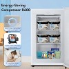 ZAFRO Mini Freezer, 2.3 Cu.ft Small Upright Freezer with Handle, Removable Shelves, Adjustable Thermostat, Low Noise for Bedroom, White - 4 of 4