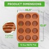 NutriChef 12-cup Copper Oven Muffin Pan, Non-Stick Coated Layer Surface - 3 of 4