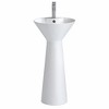 Fine Fixtures Pyramid Pedestal, Elegant One Piece Pedestal Sink - 4 of 4