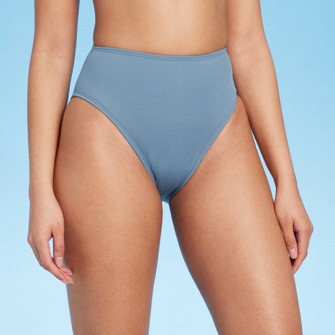 Women's Shaping High Waist High Leg Bikini Bottom - Shade & Shore™ Teal  Blue XL