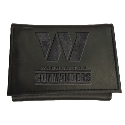 Team Sports America NFL Washington Commanders Brown Wallet | Tri-Fold |  Officially Licensed Stamped Logo | Made of Leather | Money and Card  Organizer