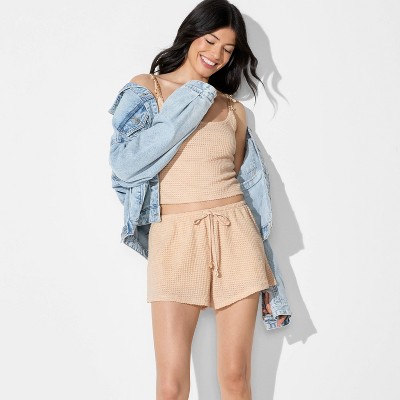 Women's Shell Trim Mid-Rise Pull-On Shorts - Wild Fable™
