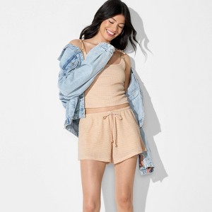 Women's Shell Trim Mid-Rise Pull-On Shorts - Wild Fable™ - 1 of 3