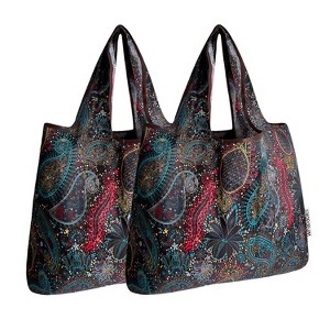 Wrapables Foldable Tote Nylon Reusable Grocery Bag (Set of 2) - 1 of 4