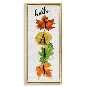 Stupell Industries Hello Fall Autumn Greeting, 15" x 31" - 1 of 4