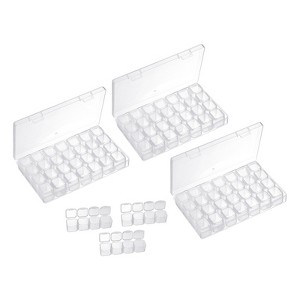 Unique Bargains PP Bead Craft Jewelry Storage Organizing Boxes with Hinged Lid 6.9" x 4" - 1 of 4