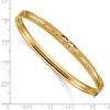 Black Bow Jewelry 5mm 14k Yellow Gold Diamond Cut Concave Hinged Bangle Bracelet, 7 Inch - 4 of 4