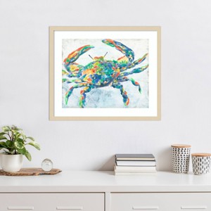 Amanti Art Rainbow Crab II by June Erica Vess Framed Wall Art Print - 1 of 4