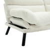 Vynxaria Modern Upholstered Loveseat Sofa - Stylish Comfort for Small Spaces - 2 of 4