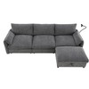 YOOCOZZ Sectional Sofa with Movable Storage Ottoman, Adjustable Phone Holder, Charging Ports, Armrest Storage Pockets - 2 of 4