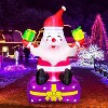 Christmas Inflatables 6 Ft Christmas Outdoor Decorations Inflatable Santa Claus with Gift Boxes Xmas Santa Claus Blow Up Yard Decor, Stakes - 4 of 4
