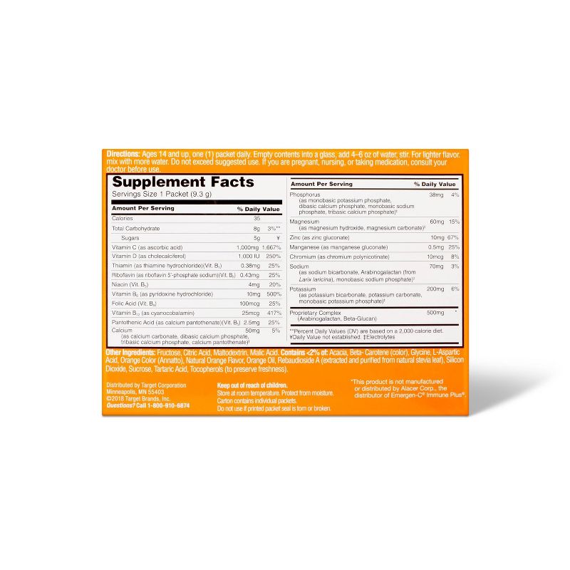 Vitamin C + D Immune Support Powder - Orange - 30ct - up &#38; up&#8482;, 4 of 5