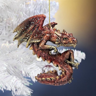 Design Toscano Christmas Light Protector Dragon 2021 Gothic Holiday Ornament: Each