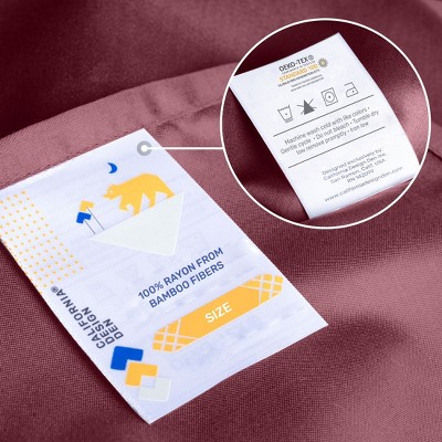 Burgundy Rayon from Bamboo Deep Pocket Queen Sheet Set