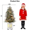 Pre-Lit Artificial Mini Christmas Tree,3FT Small Flocked Christmas Tree ,8 Lighting Modes,Timer Function,Tabletop Xmas Tree - 3 of 4