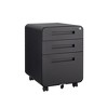 3 Drawer Mobile File Cabinet with Lock, Metal Under Desk Rolling Filing Cabinets, Fully Assembled 5-Wheel Office Cabinet for Home Office Letter - 3 of 4