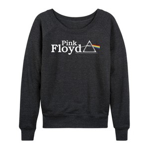 Women's - Pink Floyd - Dark Side Lightweight French Terry Wide Neck Long Sleeve Graphic Shirt - 1 of 4