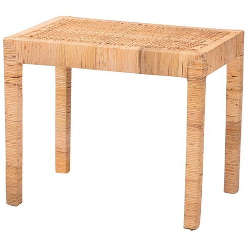 Rattan wood bench hot sale