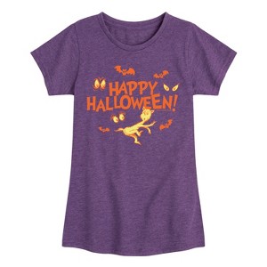 Girls' - Dr. Seuss - Happy Halloween Eyes Fitted Short Sleeve Graphic T-Shirt - 1 of 4