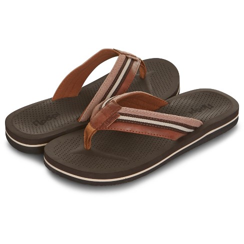 Men s James Canvas Flip Flop Sandal brown Target