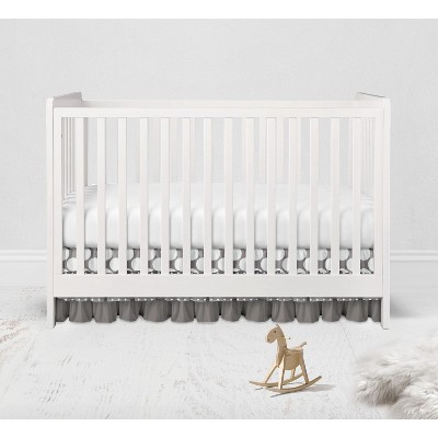 Bacati - MixNMatch Gray Dots 3 layer Crib/Toddler ruffles/skirt