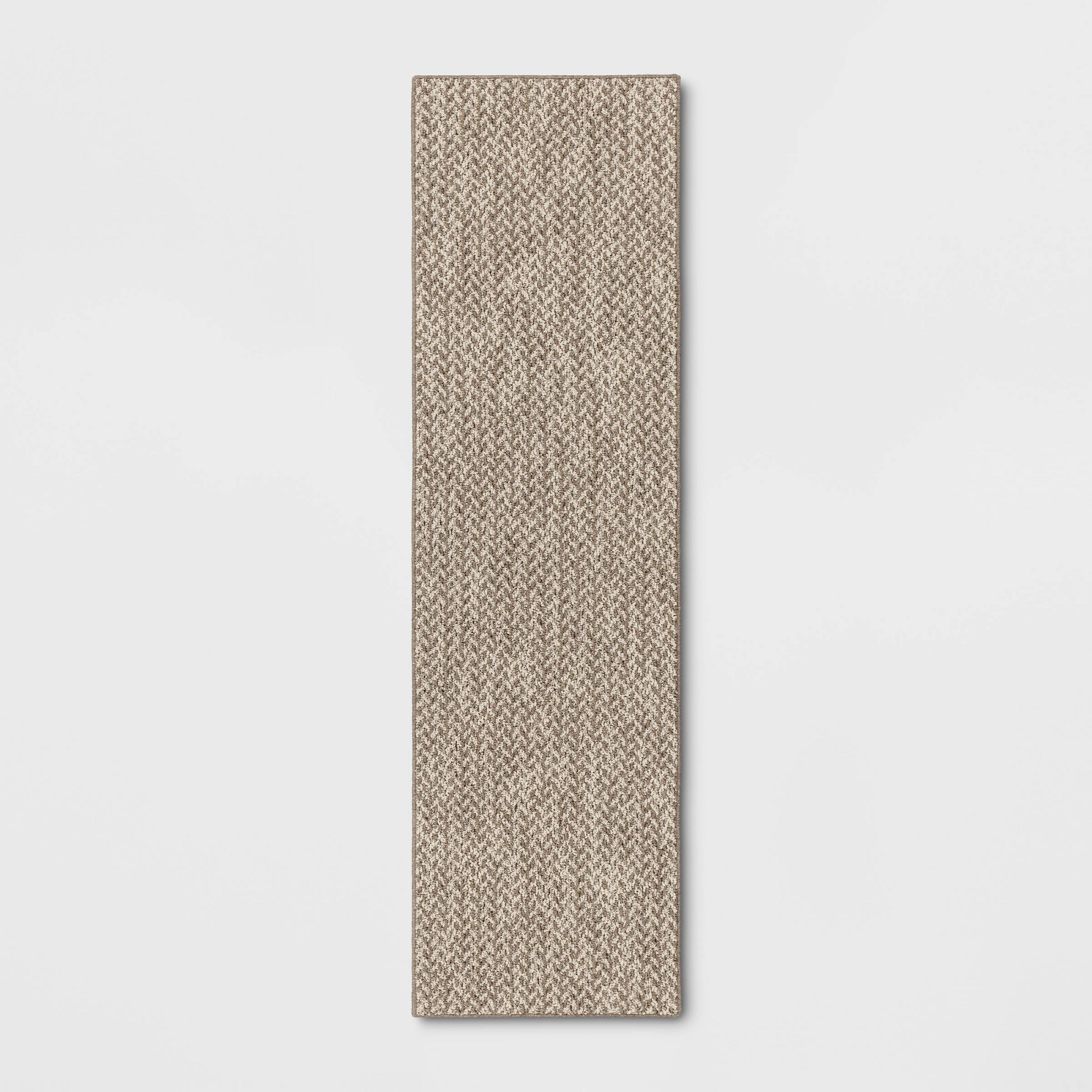 2'x7' Washable Weave Herringbone Runner Rug Cream - Threshold™