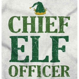 Xmas Chief Elf Officer Santa Helper Graphic T Shirt Men or Women Brisco Brands - 1 of 4