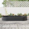 Gulches Raised Garden Bed Outdoor, Oval Large Metal Raised Planter Bed for for Plants, Vegetables, and Flowers - Black - 4 of 4