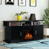 Costway 63'' Fireplace TV Stand W/18'' 1500W Electric Fireplace up to 70'' Black - image 4 of 4