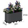 Raised Garden Bed, Self-Watering Wheel Mobile Metal Planter Box Galvanized Steel Outdoor Rolling Garden Bed for Vegetables Flowers Herbs - 2 of 4