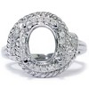Pompeii3 3/8ct Vintage Braided Oval Ring Setting 14K White Gold - 2 of 4