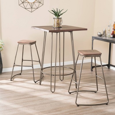 2pc Railac Barstools Gray - Aiden Lane