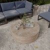LeisureMod Sandy Round Coffee Table, Fiberstone Accent Side Table for Indoor Living Room and Outdoor Patio - 4 of 4