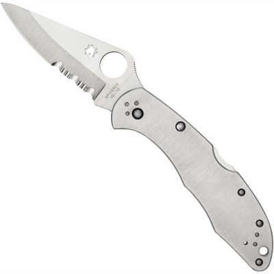 Spyderco Delica 4 Stainless Steel Folding Knife with 2.95" VG-10 Steel Blade | Personalize Your Knife with the Smooth Handle Surface
