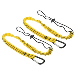 Unique Bargains Adjustable Elastic Tool Lanyard with D Hook for Fall Protection 2 Pcs - 1 of 4