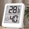 FONTOI 3 Pack Digital Hygrometer Indoor Thermometer, Room Temperature and Humidity Monitor Meter for Baby Room, Greenhouse, White, 1.85"*0.55"*2.17" - 2 of 4