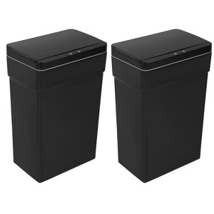 FDW Trash Can 13 Gallon 50 Liter Touchless Trash Bin with Lid Plastic Kitchen Waste Bin Quiet Operation &  Adjustable Sensitivity - 1 of 4