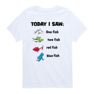 Boys' - Dr. Seuss - Today Saw One Fish Short Sleeve Graphic T-Shirt - 1 of 4