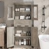 Coolmee 67 inch Tall Bathroom Cabinet with 4 Doors & Flip Glass Drawer, Storage Cabinet with Adjustable Shelves, Freestanding Organizer for Home - 4 of 4