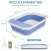 HTUTWOO Collapsible Kitty Litter Box, Open Top Cat Litter Tray With Scoop And Litter Bag, Anti-Splashing Waterproof Cat Toilet Potty Pan 17.7" X 13.5" - 3 of 4