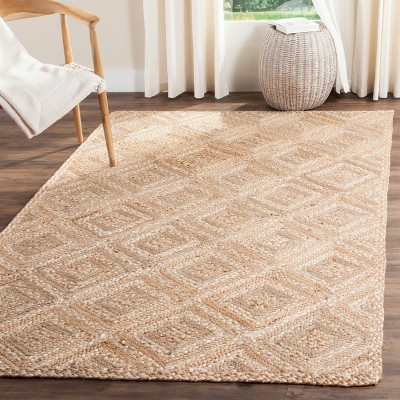 Coastal Charm Hand-Woven Jute Area Rug, Natural, 6' x 9'