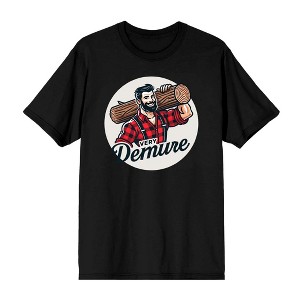 Very Demure Lumberjack Adult Crew Neck Short Sleeve Tee - 1 of 2
