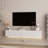 VYNXARIA Floating TV Stand Wall Mounted with 16 Color LEDs,69" Modern TV Stand, Floating TV Cabinet Entertainment Center for 55 60 65 Inch TV, - 2 of 4
