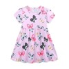MyKids-USA Summer Arrival Colorful Butterfly Pattern Short Sleeves Dress for Stylish Girls - 2 of 4